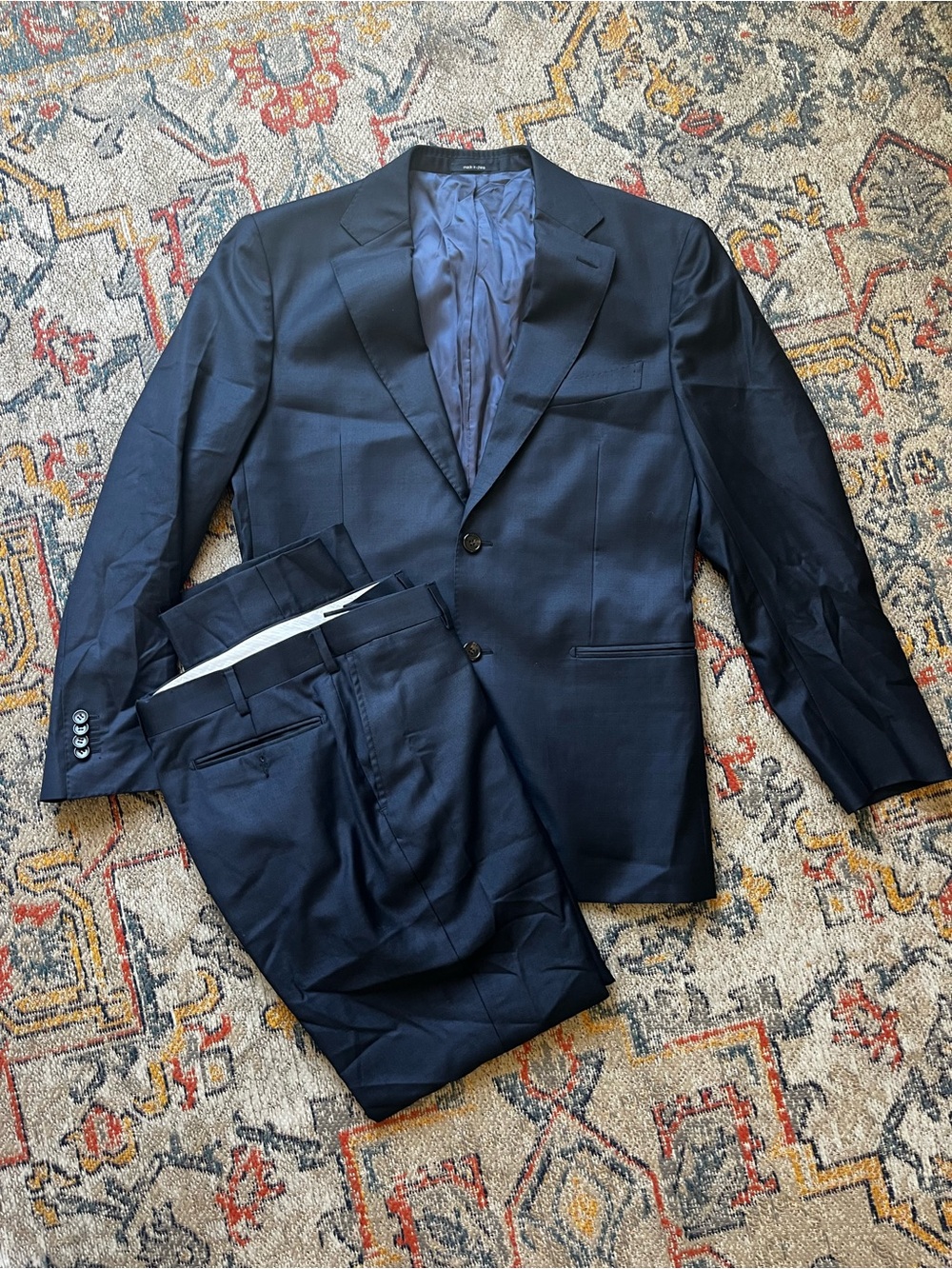 Suitsupply Men's Navy Two-Piece Suit 40R 32x30.5 100% Wool